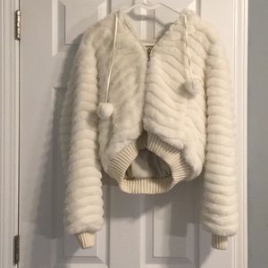 Mudd White Faux Fur Snow Jacket